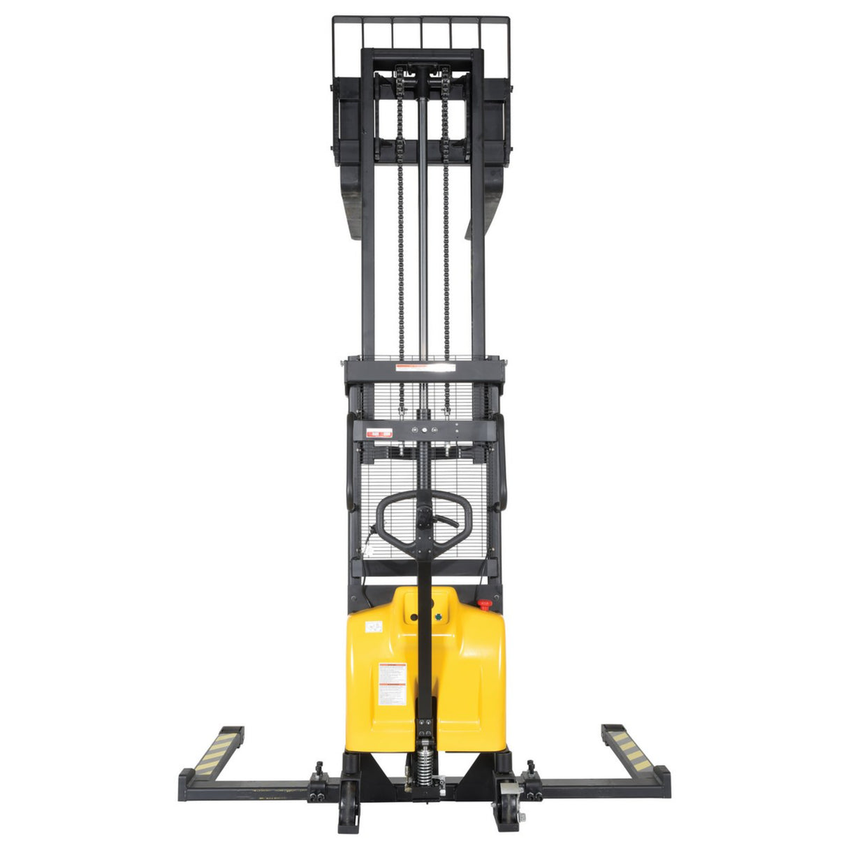 Vestil SE/HP Combination Hand Pump & Electric Stacker | 2,000 lb Capacity, 63"-118" Lift, Dual-Power, Skid Stacker