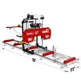 MechMaxx 22" Gas-Powered Portable Sawmill, 274cc 8.1HP DUCAR Engine