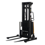 Vestil SL Series Semi-Electric Stacker with Powered Lift — 2,000 lb Capacity, Adjustable or Fixed Forks, Lift Heights 63" to 150"