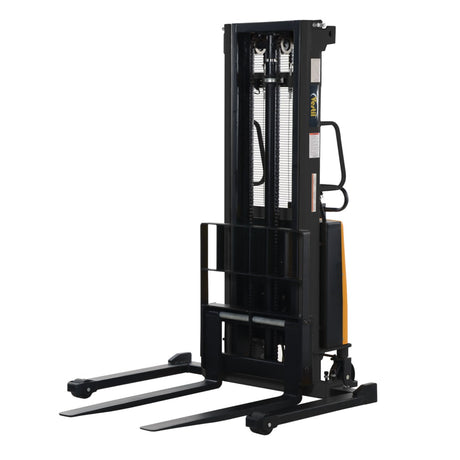 Vestil SL Series Semi-Electric Stacker with Powered Lift — 2,000 lb Capacity, Adjustable or Fixed Forks, Lift Heights 63" to 150"