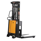 Vestil SL Series Semi-Electric Stacker with Powered Lift — 2,000 lb Capacity, Adjustable or Fixed Forks, Lift Heights 63" to 150"