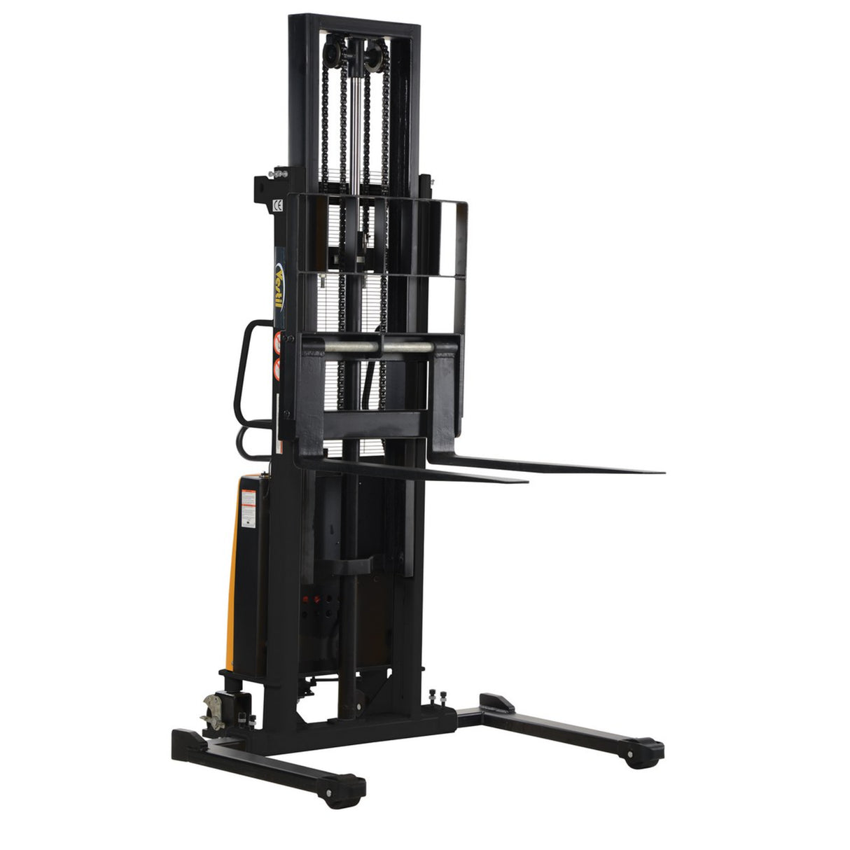 Vestil SL Series Semi-Electric Stacker with Powered Lift — 2,000 lb Capacity, Adjustable or Fixed Forks, Lift Heights 63" to 150"
