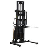 Vestil SL Series Semi-Electric Stacker with Powered Lift — 2,000 lb Capacity, Adjustable or Fixed Forks, Lift Heights 63" to 150"