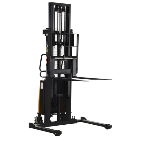 Vestil SL Series Semi-Electric Stacker with Powered Lift — 2,000 lb Capacity, Adjustable or Fixed Forks, Lift Heights 63" to 150"