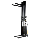 Vestil SL Series Semi-Electric Stacker with Powered Lift — 2,000 lb Capacity, Adjustable or Fixed Forks, Lift Heights 63" to 150"