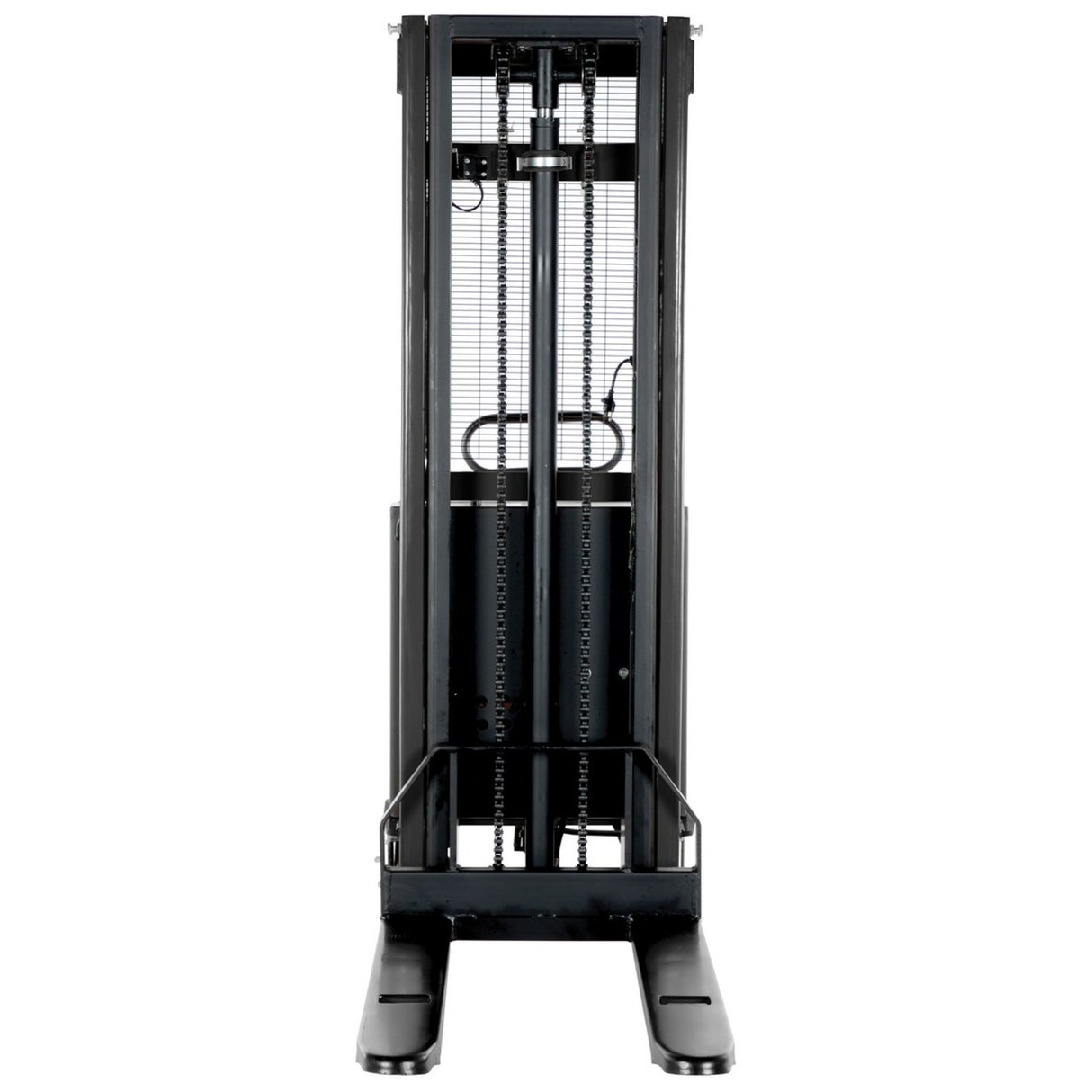 Vestil SL Series Semi-Electric Stacker with Powered Lift — 2,000 lb Capacity, Adjustable or Fixed Forks, Lift Heights 63" to 150"