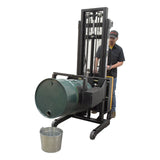 Vestil SL-118-PDGR Semi-Electric Powered Drum Gripper & Rotator | 550 lb Capacity, Handles 16/30/55 Gallon Steel Drums, Walk-Behind