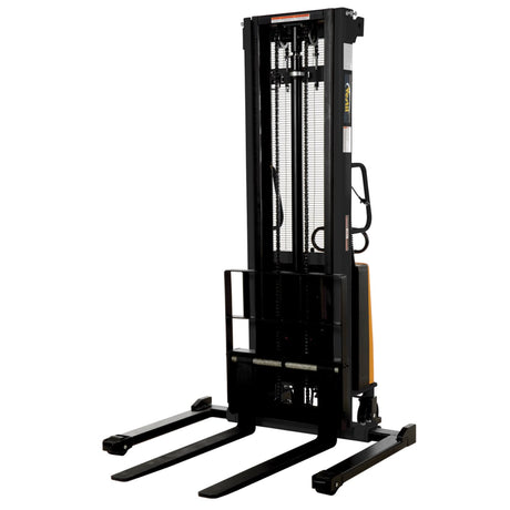 Vestil SL Series Semi-Electric Stacker with Powered Lift — 2,000 lb Capacity, Adjustable or Fixed Forks, Lift Heights 63" to 150"