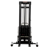 Vestil SL Series Semi-Electric Stacker with Powered Lift — 2,000 lb Capacity, Adjustable or Fixed Forks, Lift Heights 63" to 150"