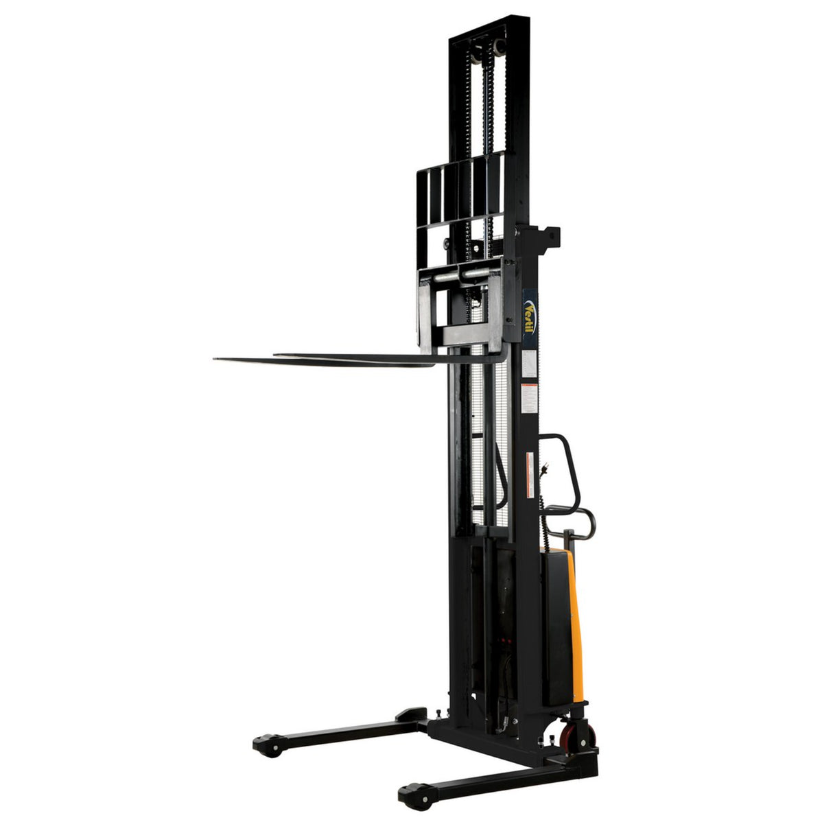 Vestil SL Series Semi-Electric Stacker with Powered Lift — 2,000 lb Capacity, Adjustable or Fixed Forks, Lift Heights 63" to 150"