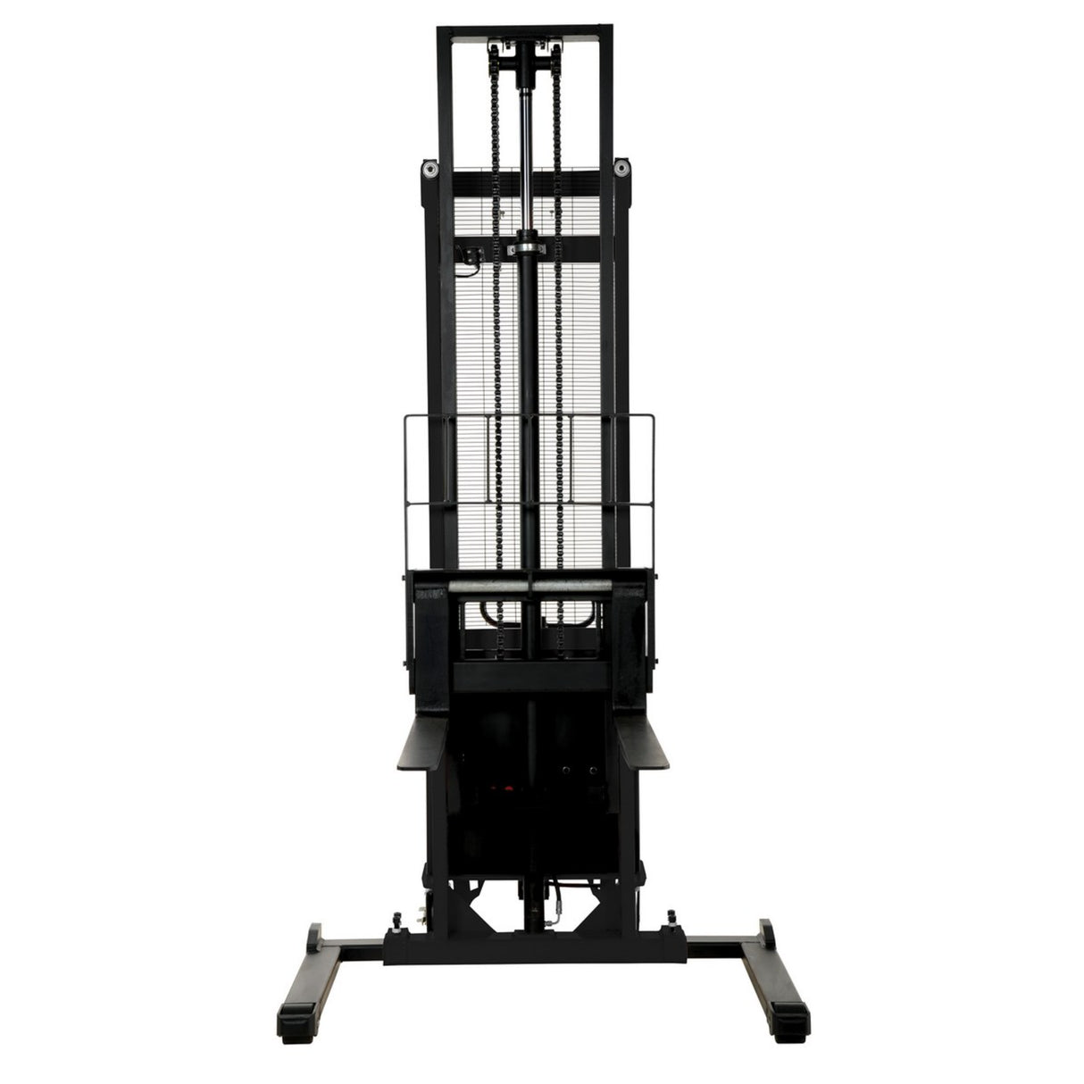 Vestil SL Series Semi-Electric Stacker with Powered Lift — 2,000 lb Capacity, Adjustable or Fixed Forks, Lift Heights 63" to 150"