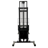 Vestil SL Series Semi-Electric Stacker with Powered Lift — 2,000 lb Capacity, Adjustable or Fixed Forks, Lift Heights 63" to 150"