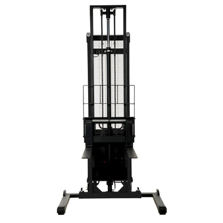 Vestil SL Series Semi-Electric Stacker with Powered Lift — 2,000 lb Capacity, Adjustable or Fixed Forks, Lift Heights 63" to 150"