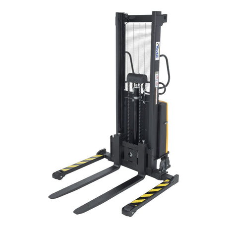 Vestil SL Series Semi-Electric Stacker with Powered Lift — 2,000 lb Capacity, Adjustable or Fixed Forks, Lift Heights 63" to 150"