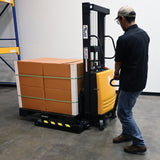 Vestil SL Series Semi-Electric Stacker with Powered Lift — 2,000 lb Capacity, Adjustable or Fixed Forks, Lift Heights 63" to 150"