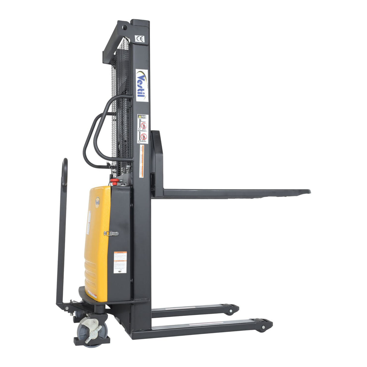 Vestil SL Series Semi-Electric Stacker with Powered Lift — 2,000 lb Capacity, Adjustable or Fixed Forks, Lift Heights 63" to 150"