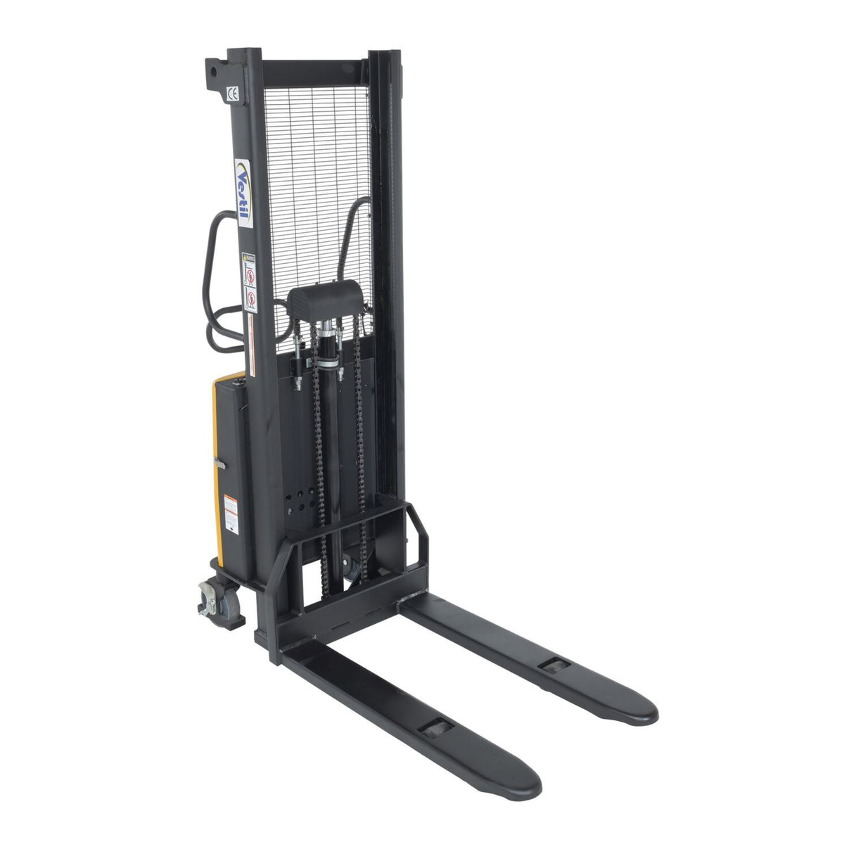 Vestil SL Series Semi-Electric Stacker with Powered Lift — 2,000 lb Capacity, Adjustable or Fixed Forks, Lift Heights 63" to 150"