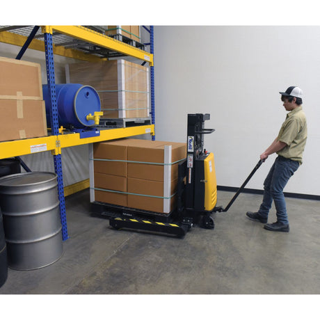 Vestil SL3 Heavy-Duty Semi-Electric Stacker with Powered Lift — 3,000 lb Capacity, Adjustable Forks, 36" or 63" Lift Heights