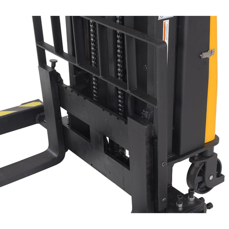 Vestil SL3 Heavy-Duty Semi-Electric Stacker with Powered Lift — 3,000 lb Capacity, Adjustable Forks, 36" or 63" Lift Heights