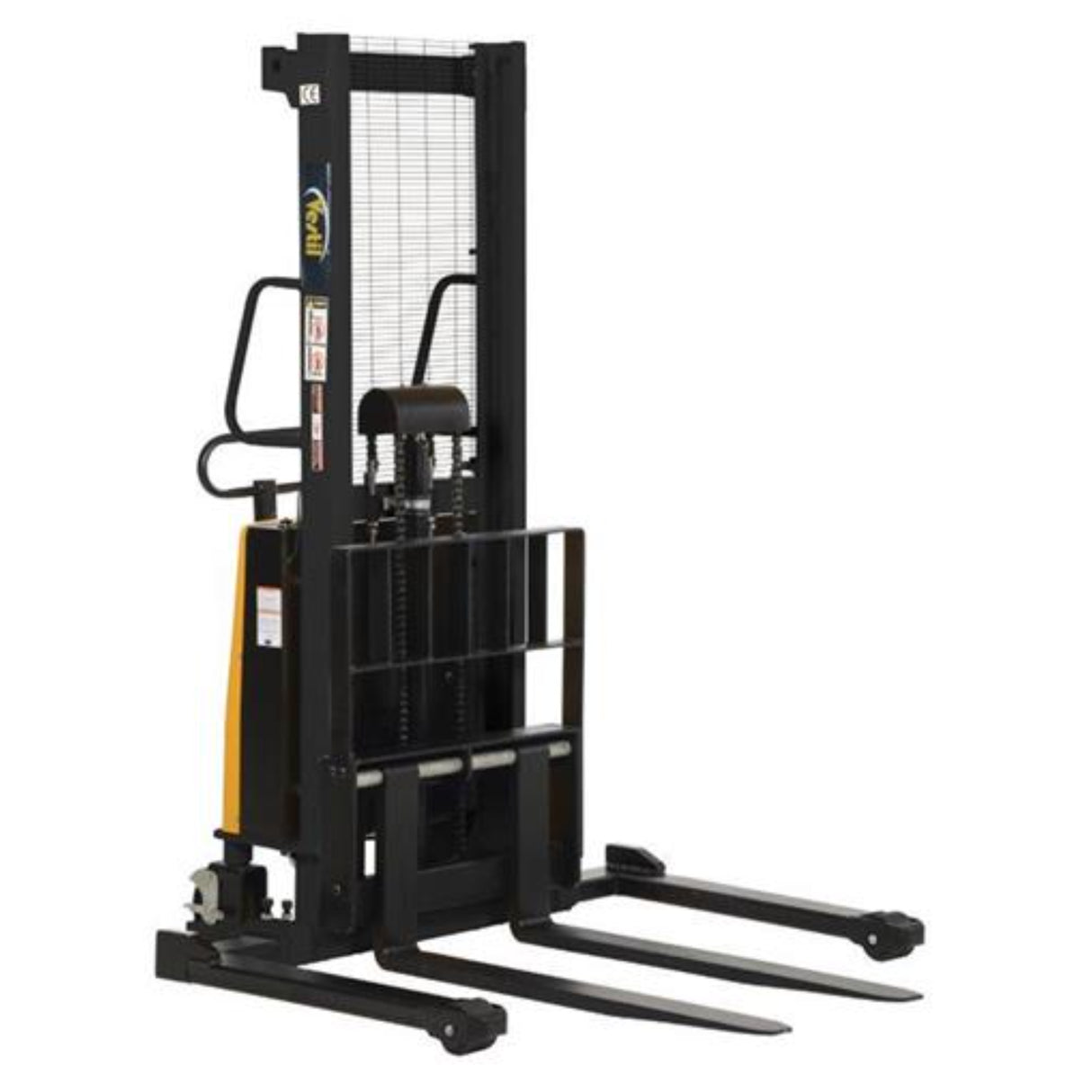Vestil SL3 Heavy-Duty Semi-Electric Stacker with Powered Lift — 3,000 lb Capacity, Adjustable Forks, 36" or 63" Lift Heights