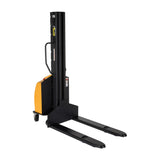 Vestil SLNM High-Reach Narrow Mast Stacker with Powered Lift | 1,500 lb Capacity, 98" or 118" Lift, Semi-Electric, Adjustable or Fixed Forks