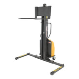 Vestil SLNM-63 Narrow Mast Stacker with Powered Lift | 1,000 lb Capacity, 63" Lift, Semi-Electric, Adjustable or Fixed Forks