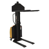 Vestil SLNM-63 Narrow Mast Stacker with Powered Lift | 1,000 lb Capacity, 63" Lift, Semi-Electric, Adjustable or Fixed Forks