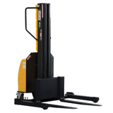 Vestil SLNM High-Reach Narrow Mast Stacker with Powered Lift | 1,500 lb Capacity, 98" or 118" Lift, Semi-Electric, Adjustable or Fixed Forks