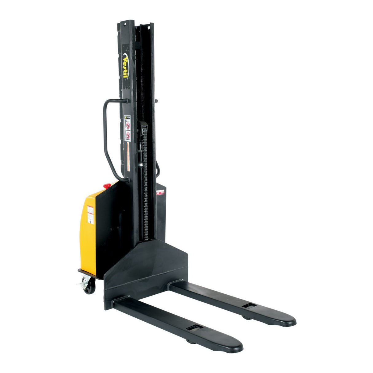 Vestil SLNM15-63 Narrow Mast Stacker with Powered Lift | 1,500 lb Capacity, 63" Lift, Semi-Electric, Adjustable or Fixed Forks