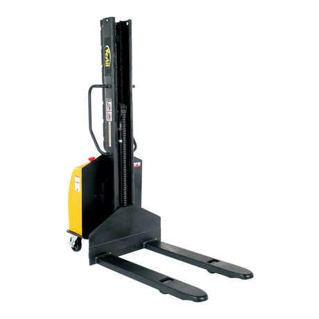 Vestil SLNM15-63 Narrow Mast Stacker with Powered Lift | 1,500 lb Capacity, 63" Lift, Semi-Electric, Adjustable or Fixed Forks