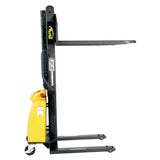 Vestil SLNM15-63 Narrow Mast Stacker with Powered Lift | 1,500 lb Capacity, 63" Lift, Semi-Electric, Adjustable or Fixed Forks