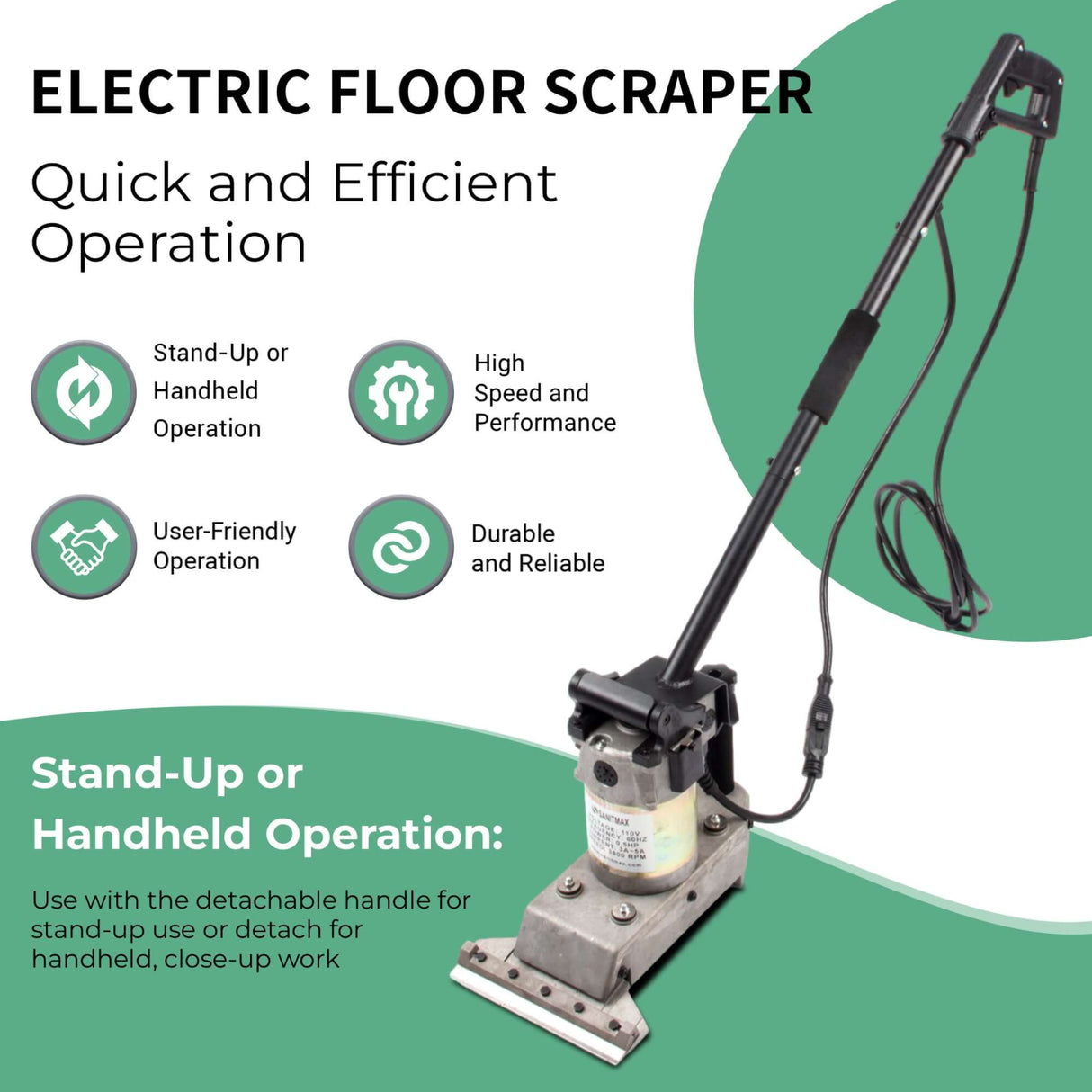 Sanitmax SM06 Electric Floor Scraper Machine, 3800 RPM