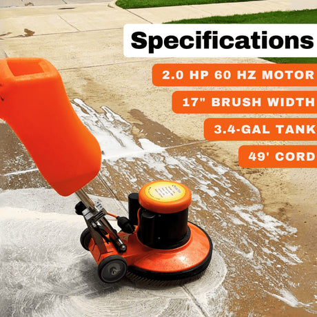 Sanitmax SM421AC 17" Professional Multi-Functional Floor Buffer Scrubber