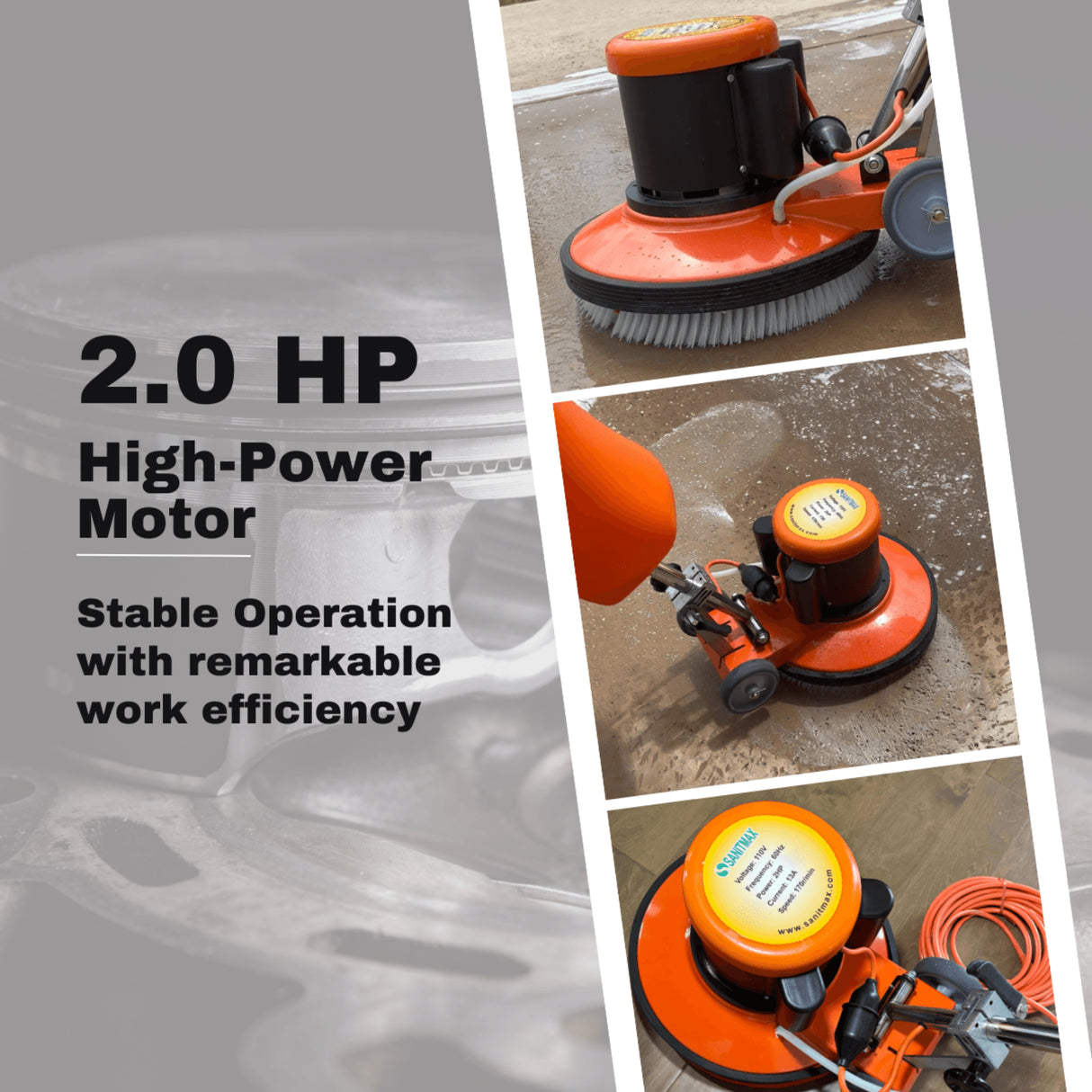 Sanitmax SM421AC 17" Professional Multi-Functional Floor Buffer Scrubber