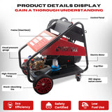 Sanitmax SM5000 Industrial Electric Pressure Washer, 5000 PSI, 5.5 GPM, 20 HP, 460V 3-Phase Cold Water System