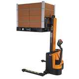 Vestil SNM Narrow Mast Stacker, Fully Powered Drive & Lift | 2,200 lb Capacity, 62" Lift, Multiple Fork Configurations