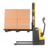 Vestil SNM Narrow Mast Stacker, Fully Powered Drive & Lift | 2,200 lb Capacity, 62" Lift, Multiple Fork Configurations