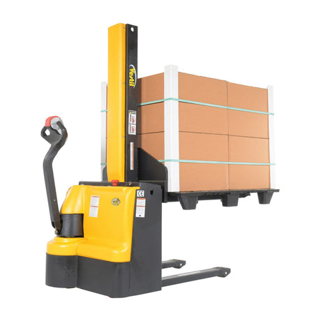 Vestil SNM Narrow Mast Stacker, Fully Powered Drive & Lift | 2,200 lb Capacity, 62" Lift, Multiple Fork Configurations