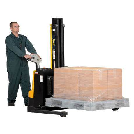 Vestil SNM Narrow Mast Stacker, Fully Powered Drive & Lift | 2,500 lb Capacity, 90" Lift, Adjustable or Fixed Forks