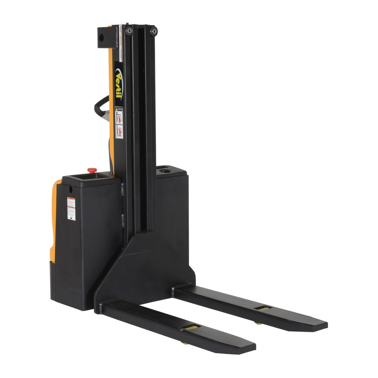 Vestil SNM Narrow Mast Stacker, Fully Powered Drive & Lift | 2,500 lb Capacity, 90" Lift, Adjustable or Fixed Forks