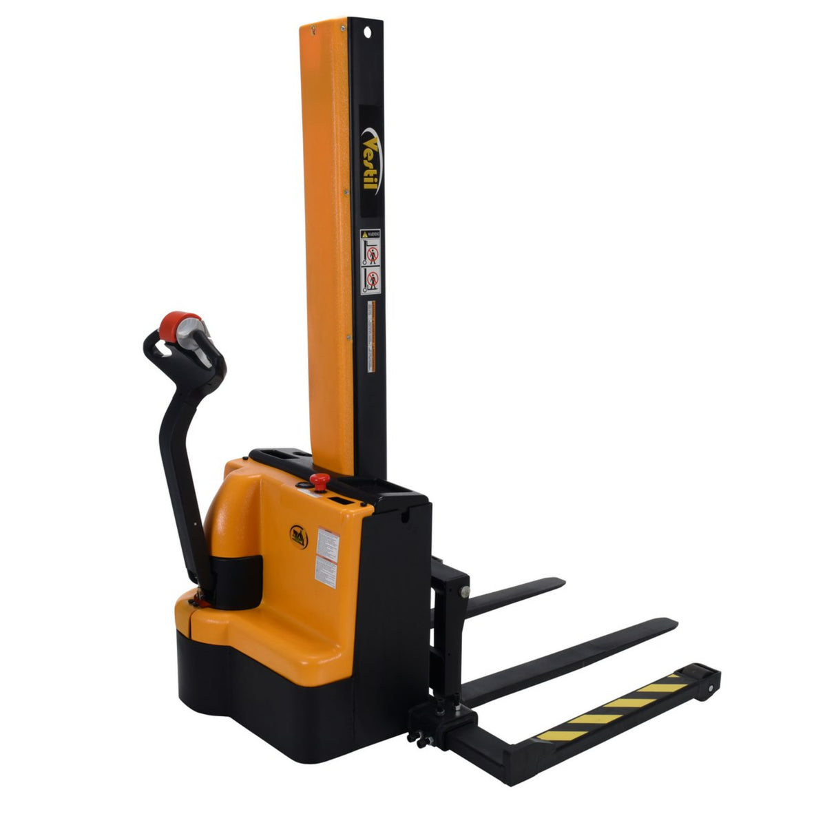 Vestil SNM15 Narrow Mast Stacker, Fully Powered Drive & Lift | 1,500 lb Capacity, 62" Lift, Adjustable Forks