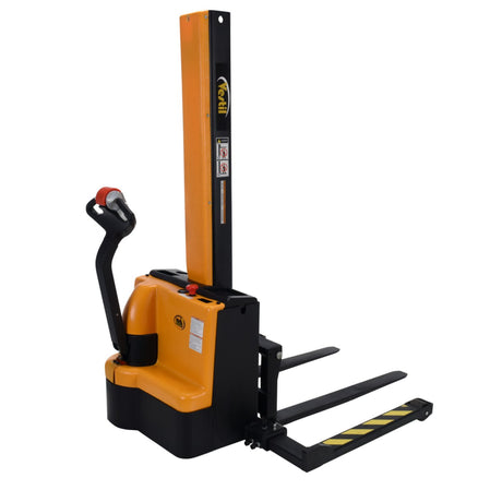 Vestil SNM15 Narrow Mast Stacker, Fully Powered Drive & Lift | 1,500 lb Capacity, 62" Lift, Adjustable Forks