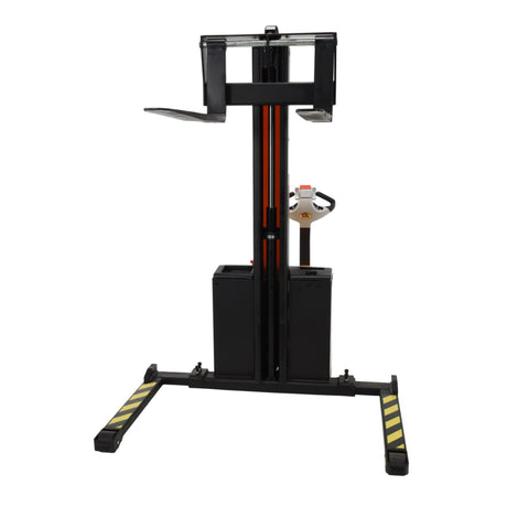 Vestil SNM15 Narrow Mast Stacker, Fully Powered Drive & Lift | 1,500 lb Capacity, 62" Lift, Adjustable Forks