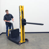 Vestil S-CB-NM-60 Counter-Balanced Narrow Mast Powered Stacker | 600 lb Capacity, 60" Lift, 17 Quick-Change Attachments Available