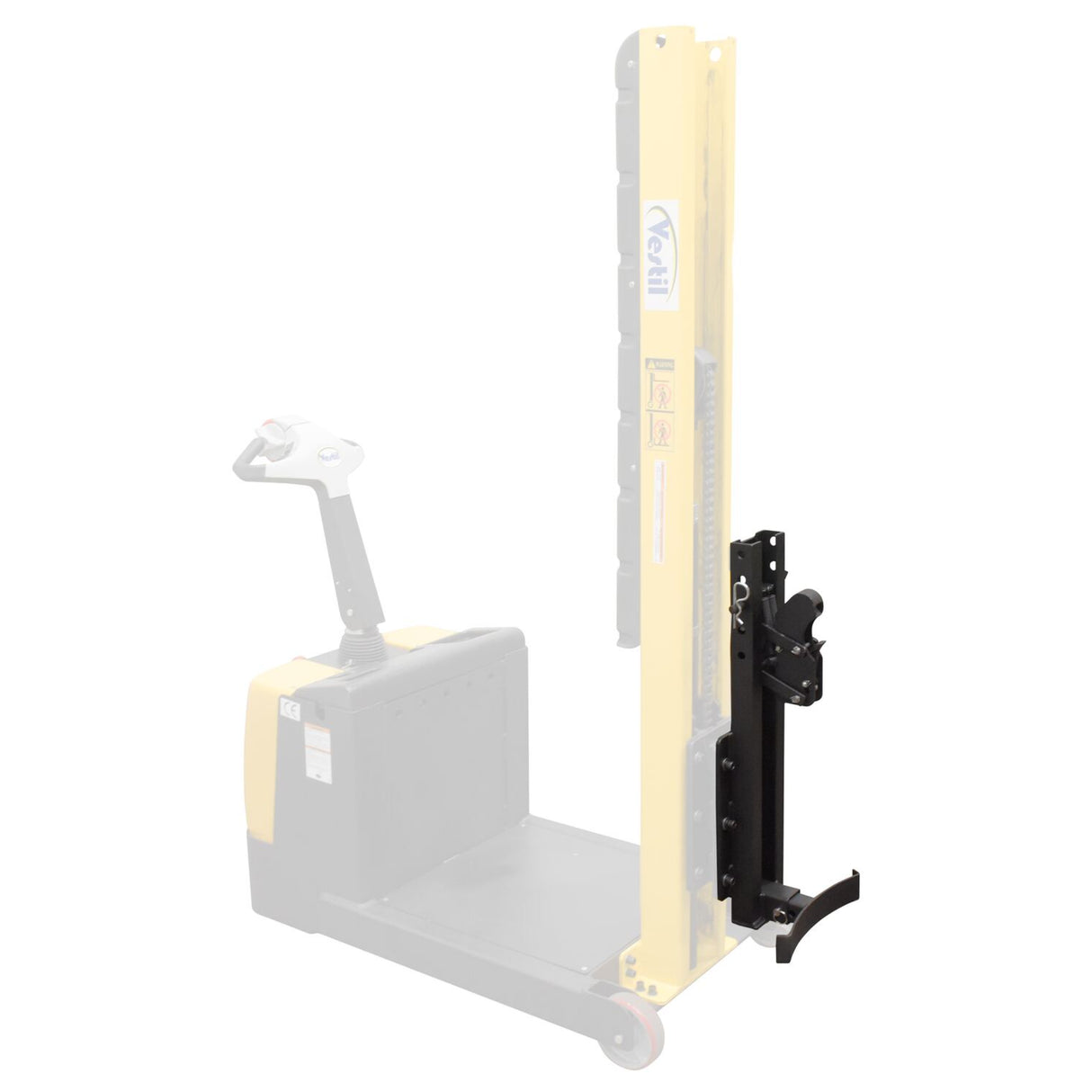 Vestil S-CB-NM-60 Counter-Balanced Narrow Mast Powered Stacker | 600 lb Capacity, 60" Lift, 17 Quick-Change Attachments Available