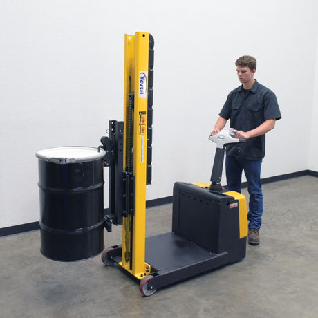 Vestil S-CB-NM-60 Counter-Balanced Narrow Mast Powered Stacker | 600 lb Capacity, 60" Lift, 17 Quick-Change Attachments Available