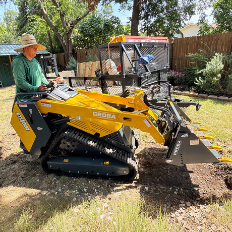 MechMaxx 25HP Stand-On Mini Skid Steer Loader with Kubota D1105 Engine