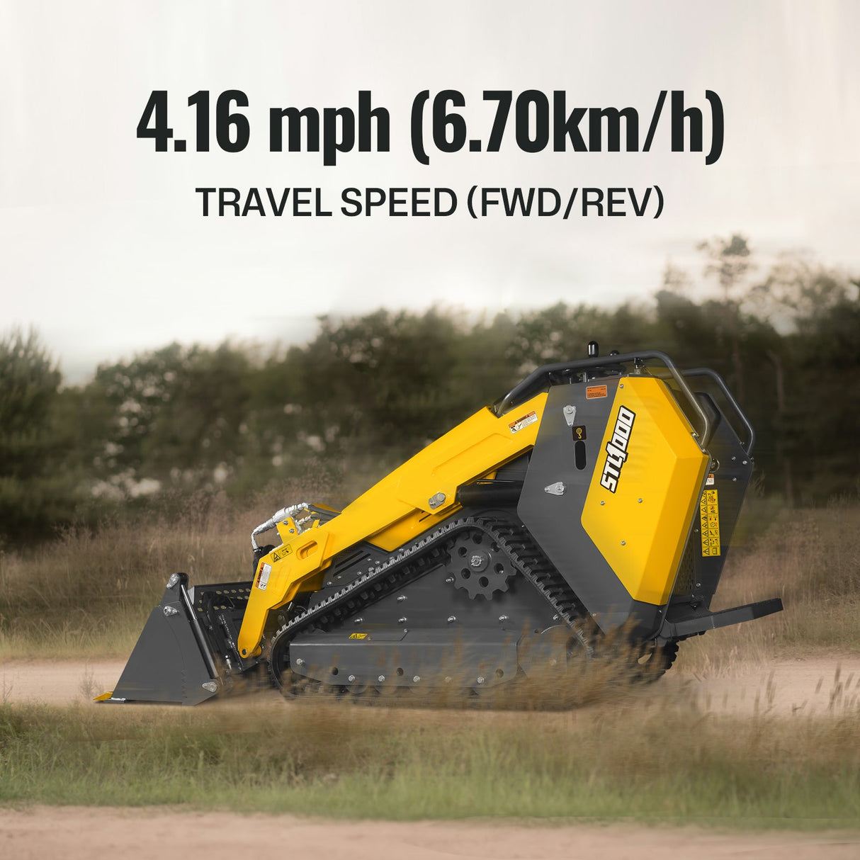 MechMaxx 25HP Stand-On Mini Skid Steer Loader with Kubota D1105 Engine