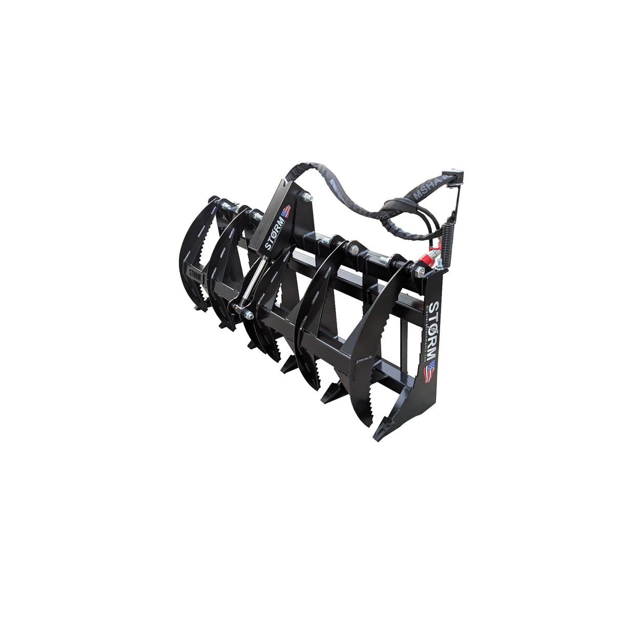 Glacier Attachments - Storm 60" Rake/Brush Grapple (1 Cylinder)