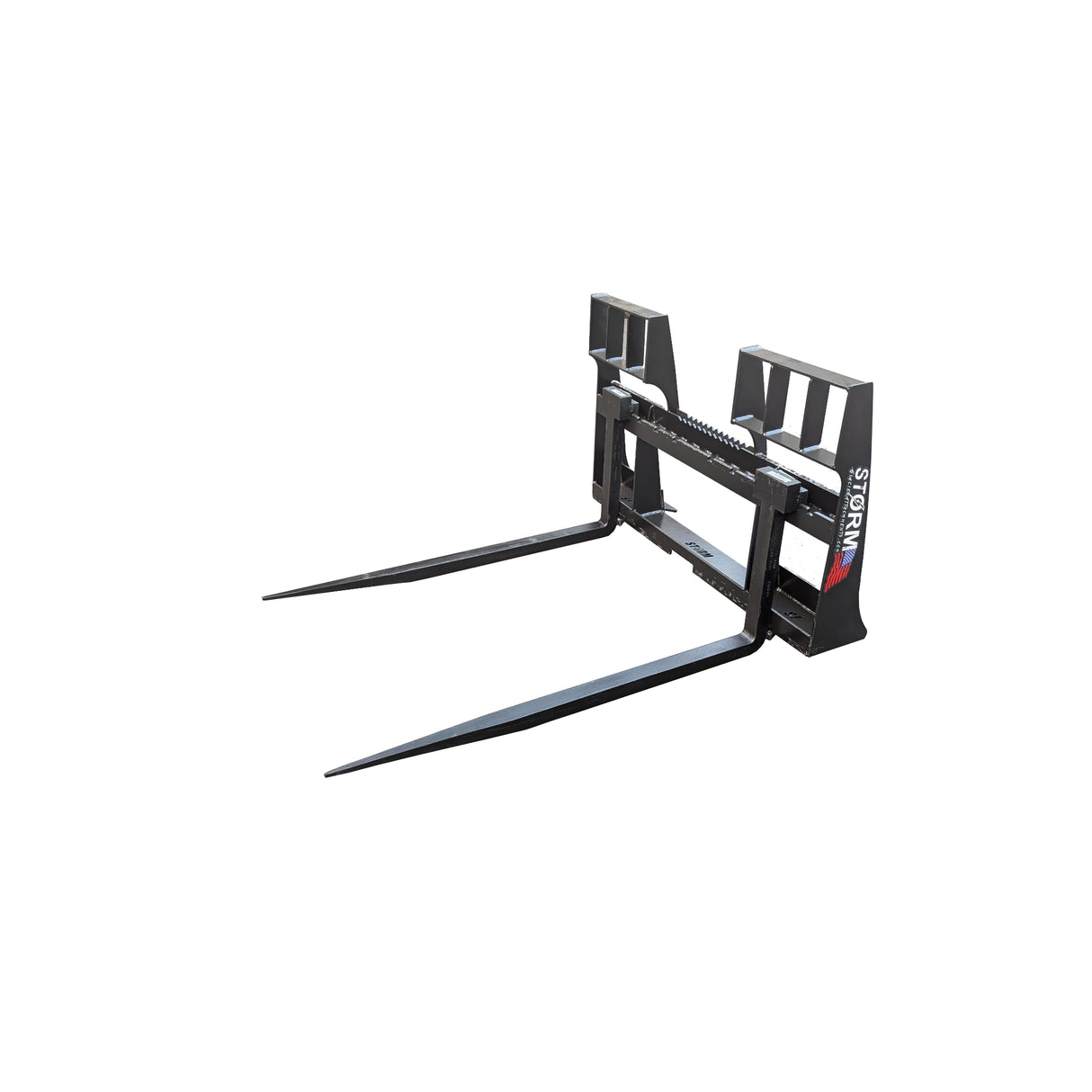 Glacier Attachments - Storm Hay Spear Pallet Forks (Adjustable Double Spear)